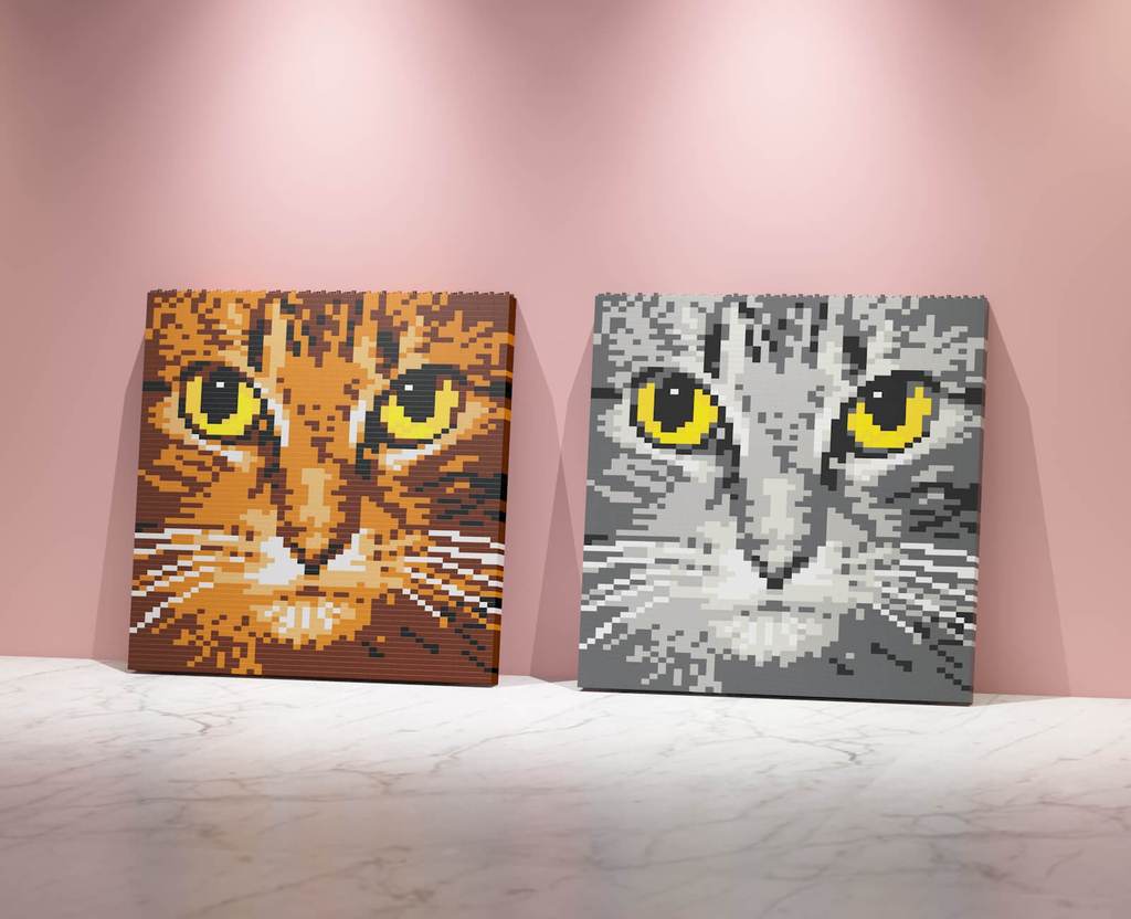 Cat Eyes Bricks Paintings Laminifigs
