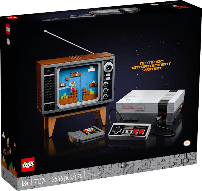 The new LEGO building set allows you to build a Nintendo NES console and even "play" Super Mario Bros