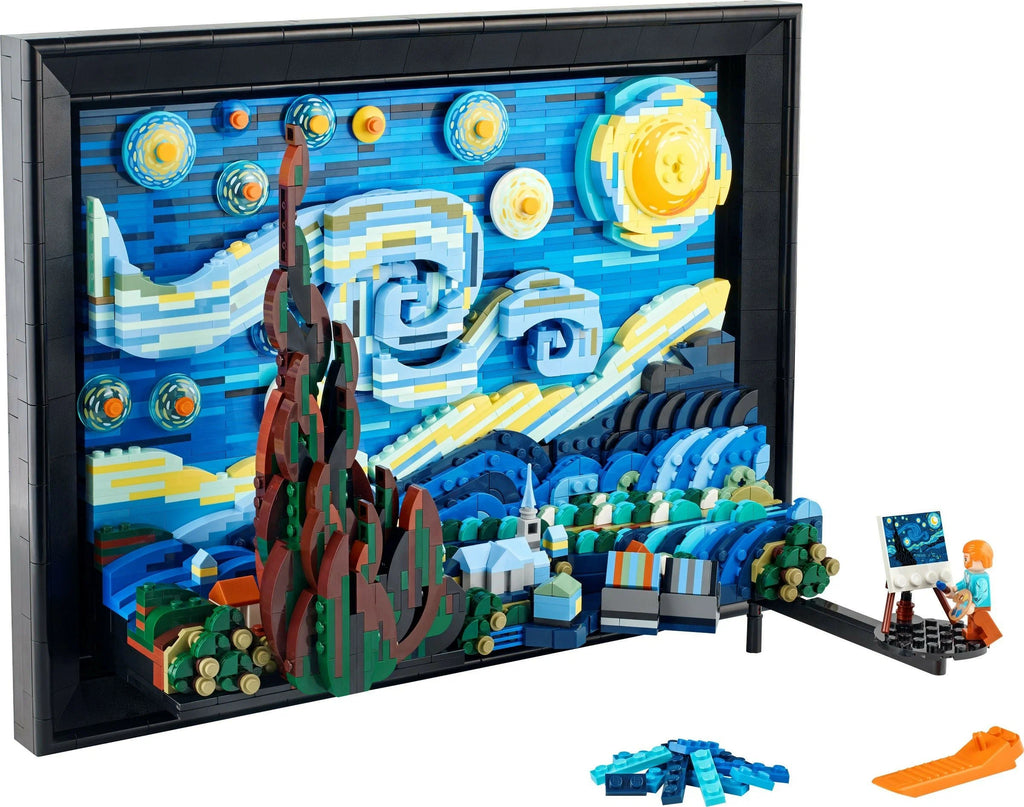 Reimagining Vincent van Gogh's iconic painting with Collectible Lego Set 18+ "The Starry Night" | LAMINIFIGS.com