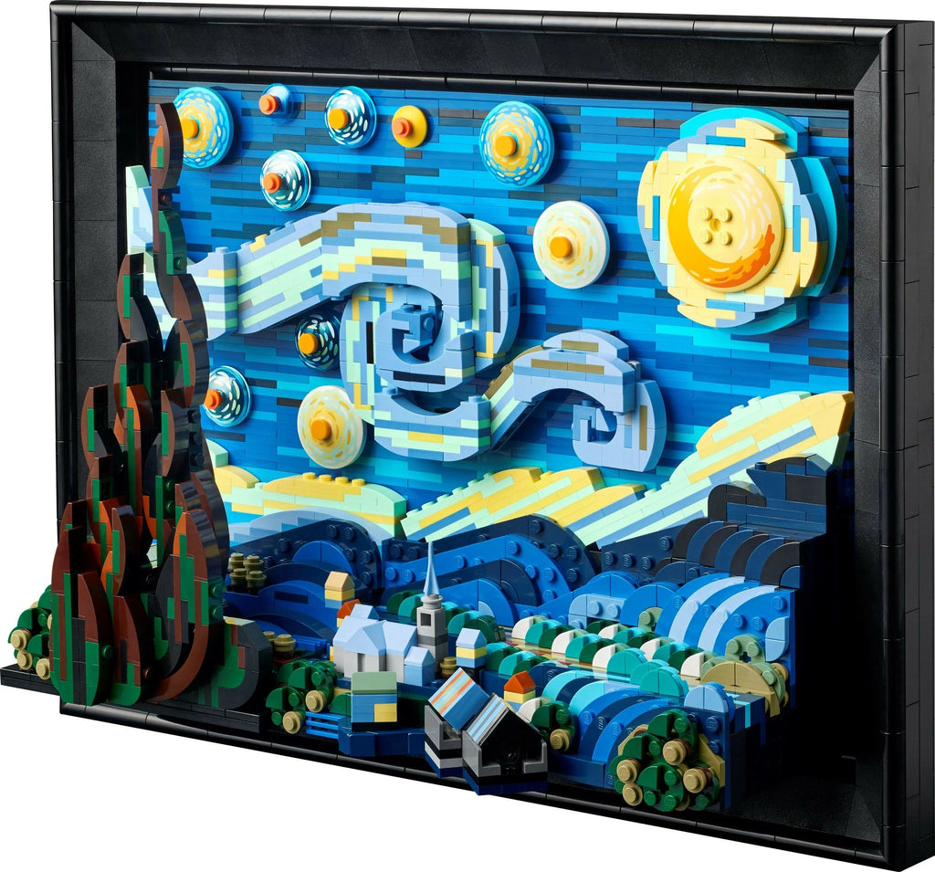Reimagining Vincent van Gogh's iconic painting with Collectible Lego Set 18+ "The Starry Night" | LAMINIFIGS.com