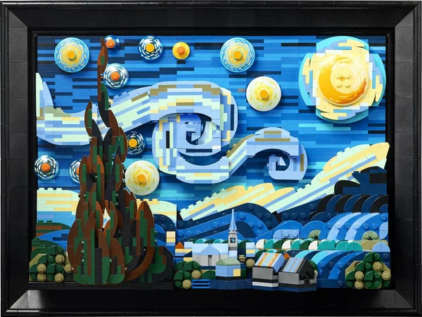 Reimagining Vincent van Gogh's iconic painting with Collectible Lego Set 18+ "The Starry Night" | LAMINIFIGS.com