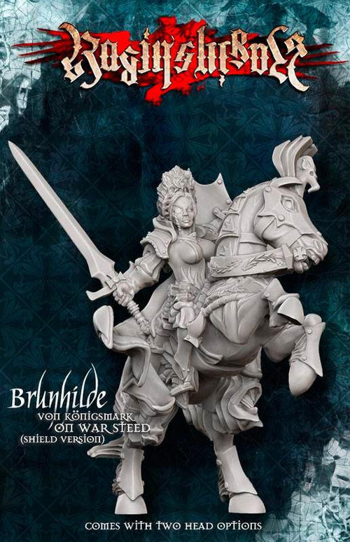 Brunhilde with Shield on War Steed
