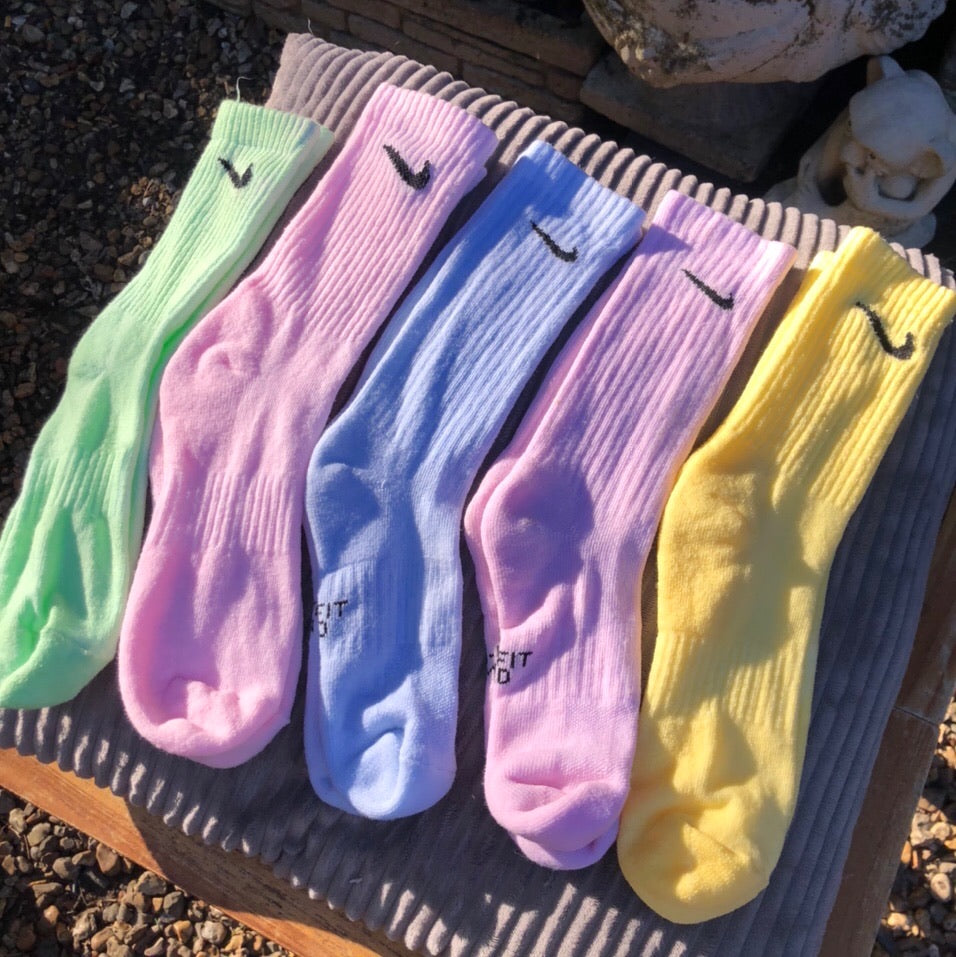 pastel coloured nike socks