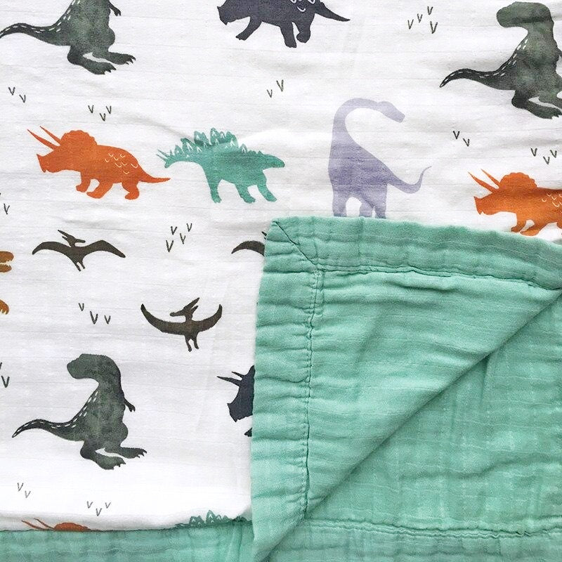 Six Layer Dino Bamboo Blanket – Bumble Baby Boutique