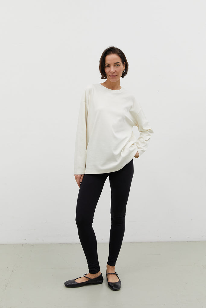 Boat Neck Top Off-white – The Slow Label