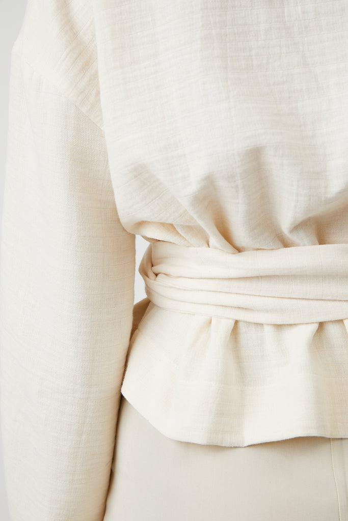 Muslin Wrap Blouse Undyed – The Slow Label