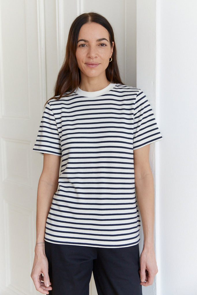 Boat Neck Top Off-white – The Slow Label