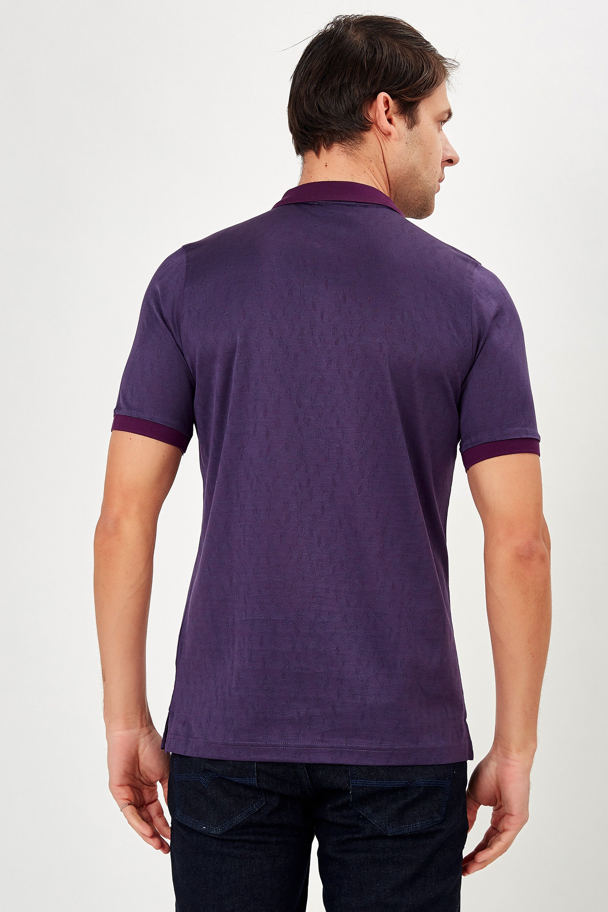 dark purple polo t shirt