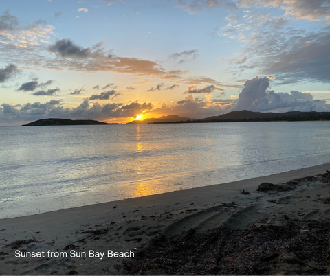 Sunset from Sun Bay Beach in Vieques