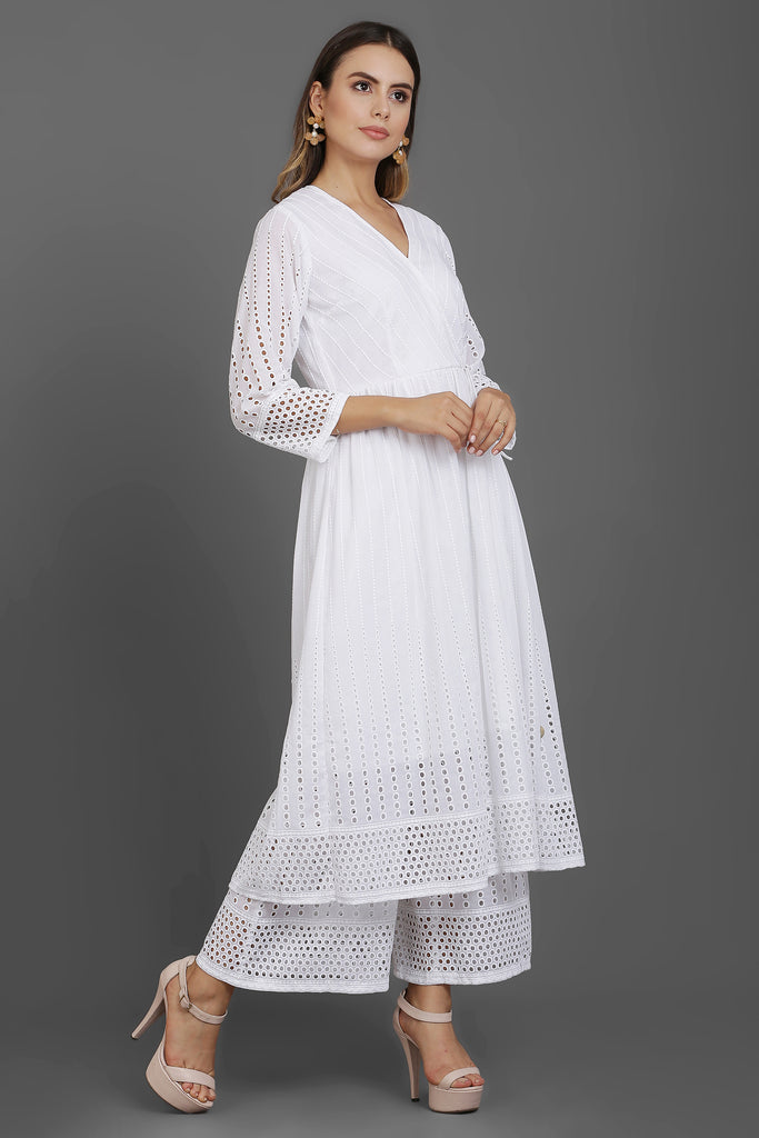 white kurta tops