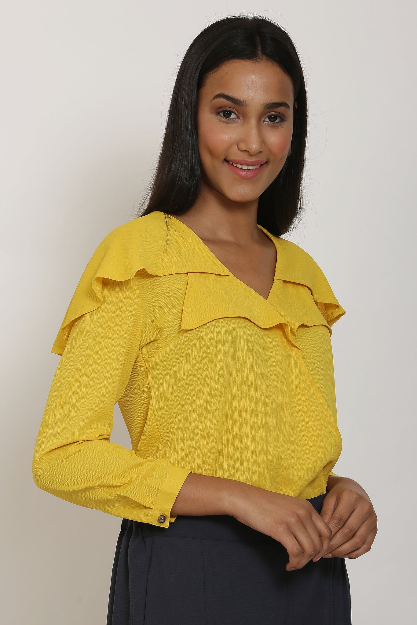 yellow cape top