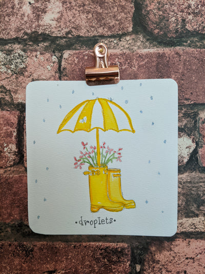 Droplets Watercolor Card
