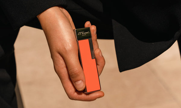 s.t. dupont twiggy lighter in coral and palladium