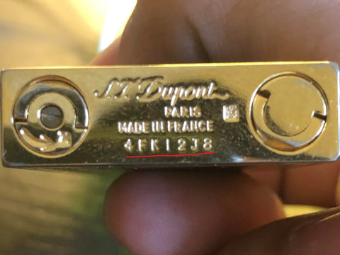 non authentic s.t. dupont ligne 2 serial number 4fk12j8