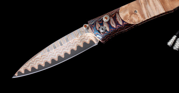 William Henry B30 Fresh Wave close up of mokume gane on handle