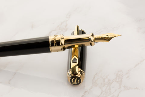 s.t. dupont line d pen in black and gold