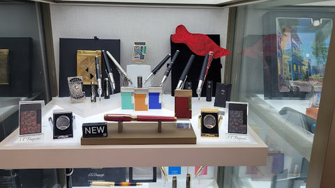 S.t. Dupont limited edition and limited run display at art brown international