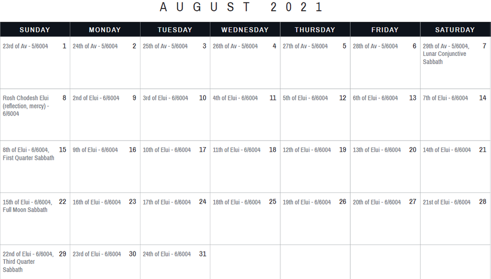 Enochian Calendar – Sacred Word Publishing