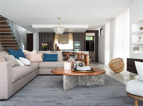 Atley.co Sarah Marriott Interior Designer luxury Home Living Room Soafa Coffee Table Interiors Design in Sydney