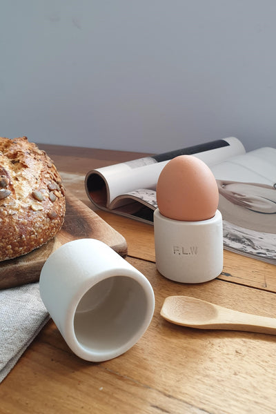 Atley.co personalised ceramic egg cups made in melbourne