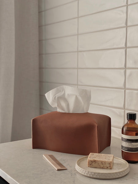 Atley.co Leather Tissue Box Cover Made in Melbourne