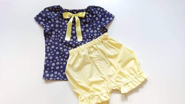 baby girl top and bloomer set