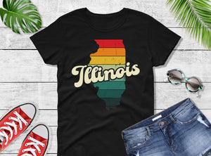 Comfort Colors® Illinois Retro Vintage Shirt, State of Illinois, Retro Vintage Illinois Tee, Cute Illinois TShirt - Vader Company