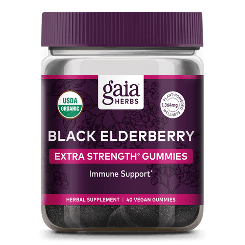 Gaia Herbs Black Elderberry Extra Strength Gummies