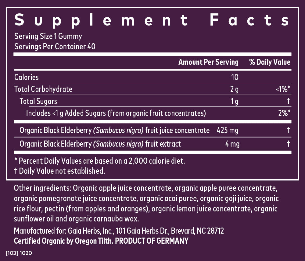 product supplemental facts