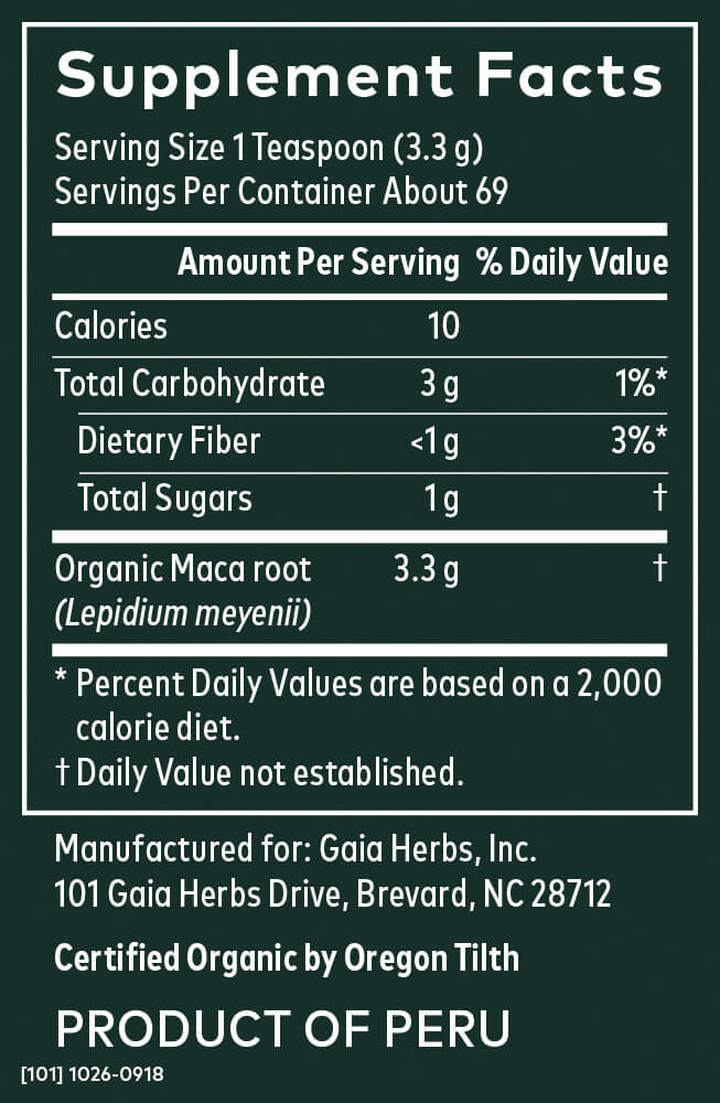 product supplemental facts