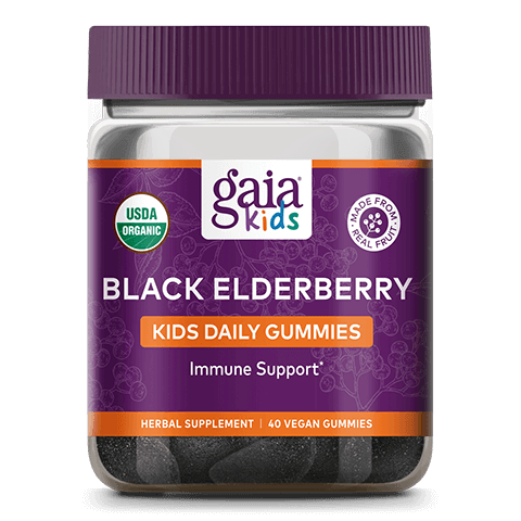Gaia Herbs Black Elderberry Kids Daily Gummies