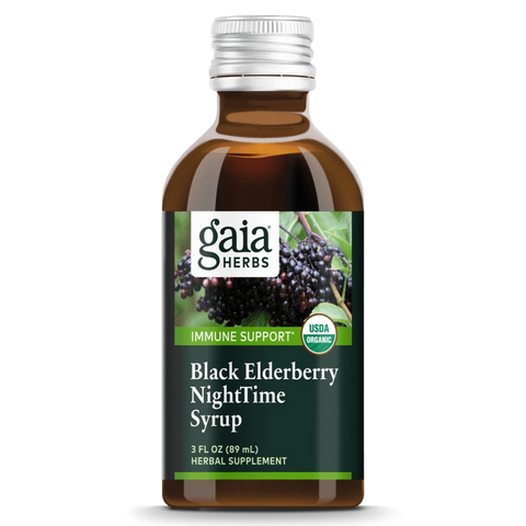 Gaia Herbs Black Elderberry NightTime Syrup