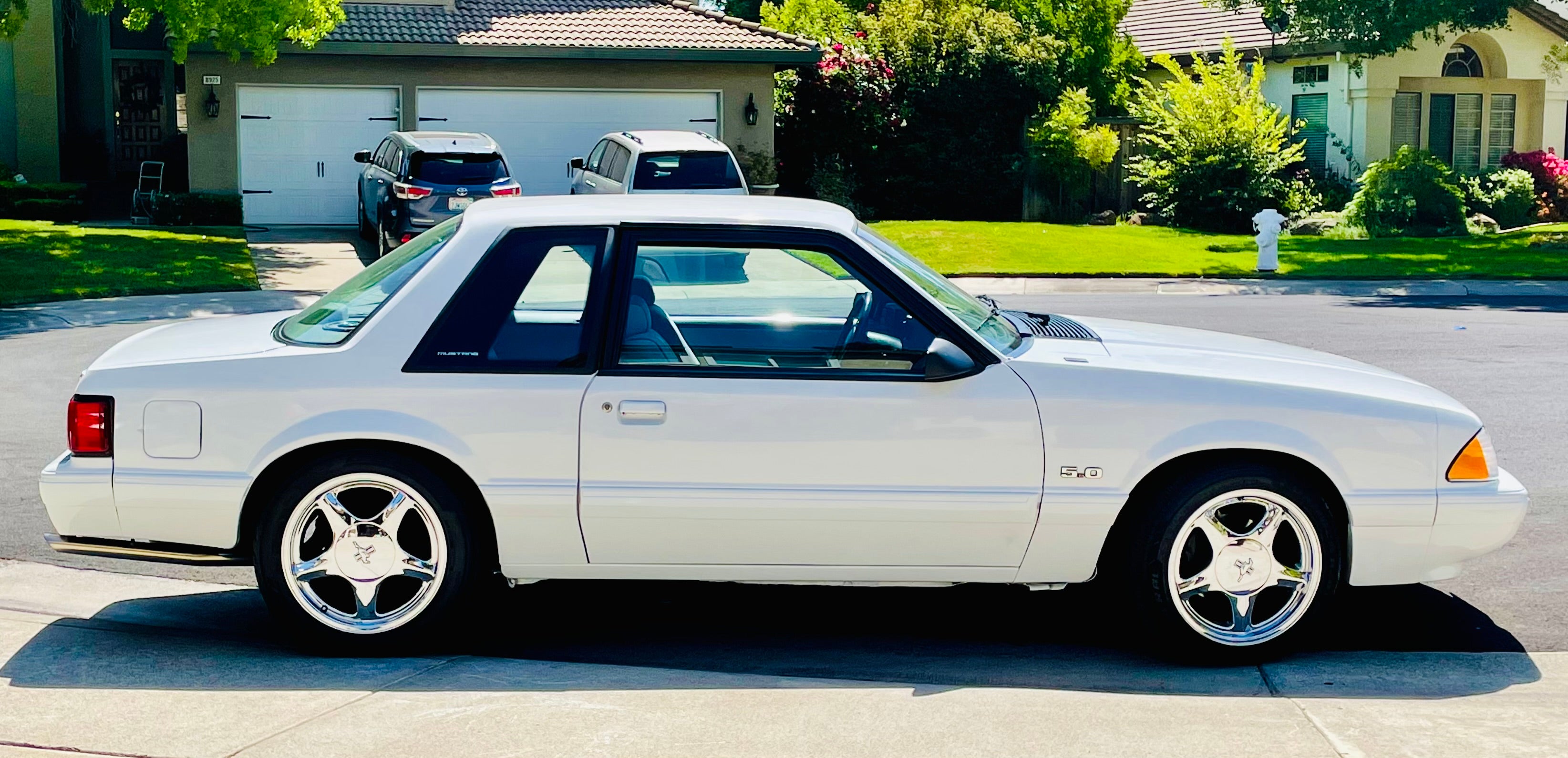 Oxford white ford mustang lx fox body