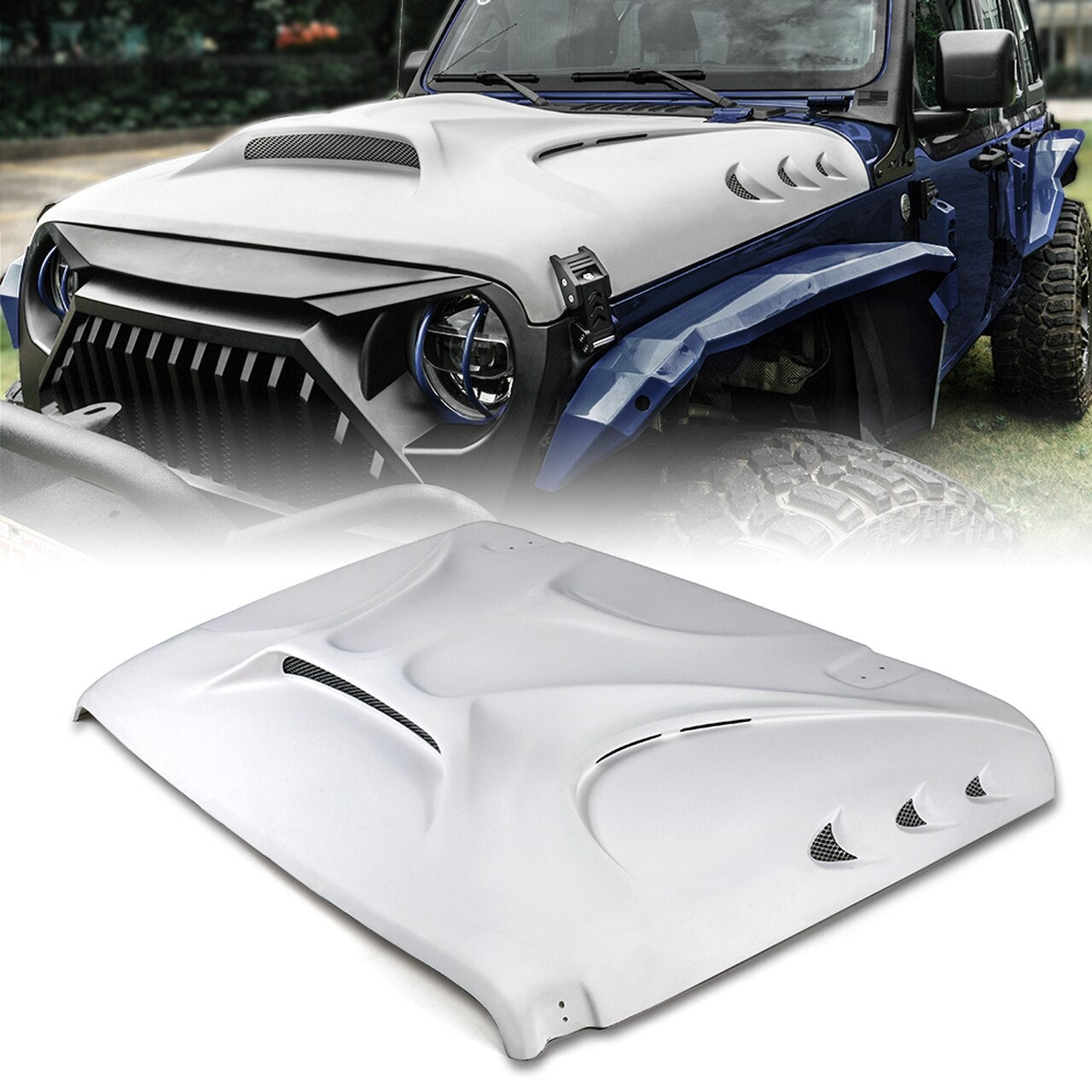 Xprite Beast Series Fiberglass Hood Jeep Wrangler JL (18-20) Gladiator –  Redline360