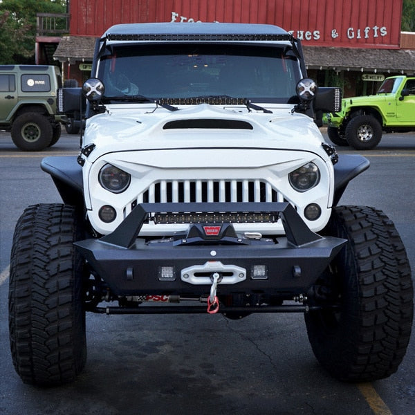 Xprite Iguana Series Front Bumper Jeep Wrangler JK [w/ Winch Plate / B –  Redline360