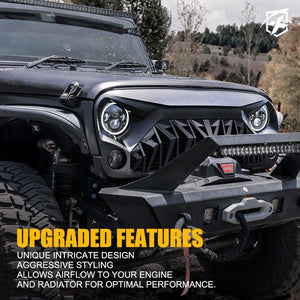 Xprite Grill Jeep Wrangler JK (2007-2018) Venom Series w/ Teeth / Fang –  Redline360