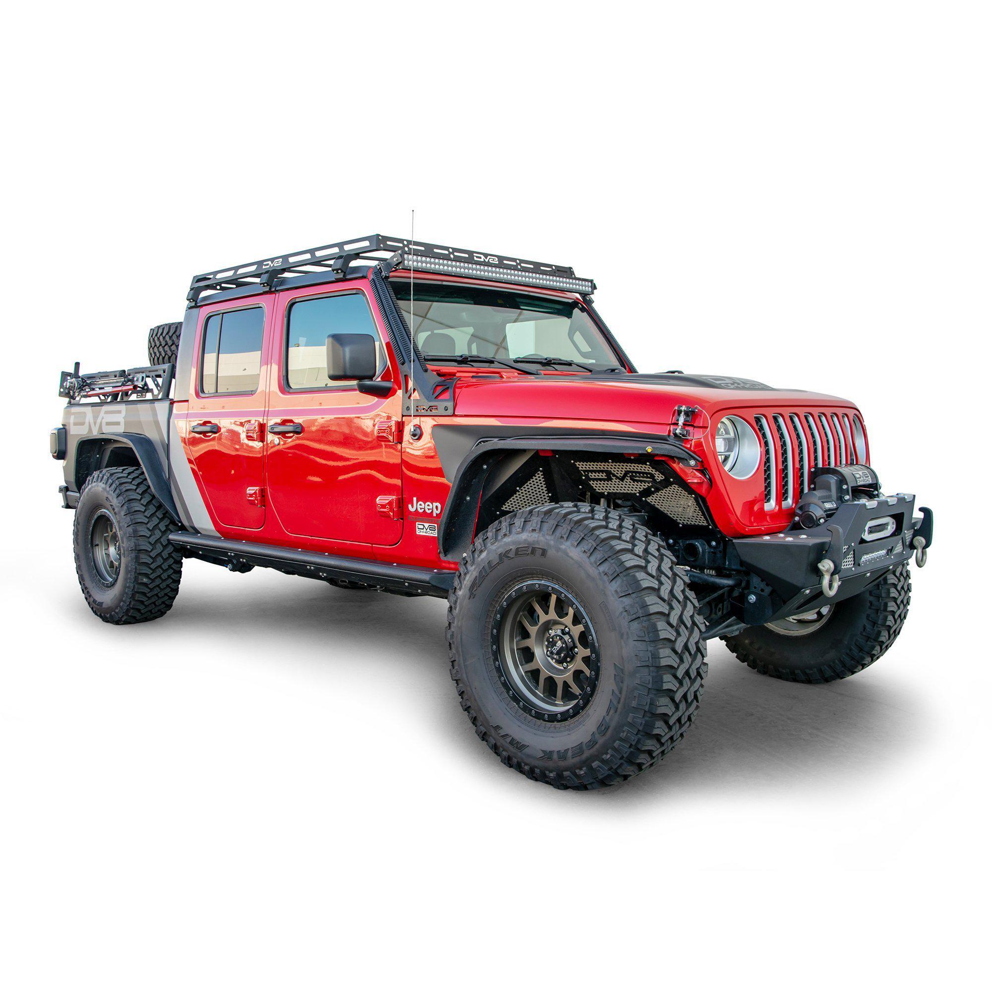 DV8 Off Road Roof Rack Jeep Wrangler JK 4DR (2007-2018) Gladiator JL 2 –  Redline360