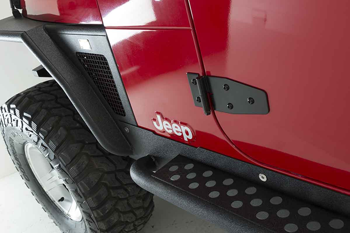 Kentrol Door Hinge Jeep Wrangler TJ (1997-2002) Polished or Black –  Redline360
