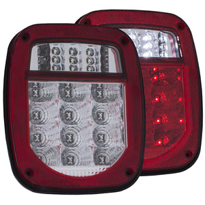 Anzo LED Tail Lights Jeep Wrangler CJ (76-85) YJ (86-95) TJ (96-06) Re –  Redline360