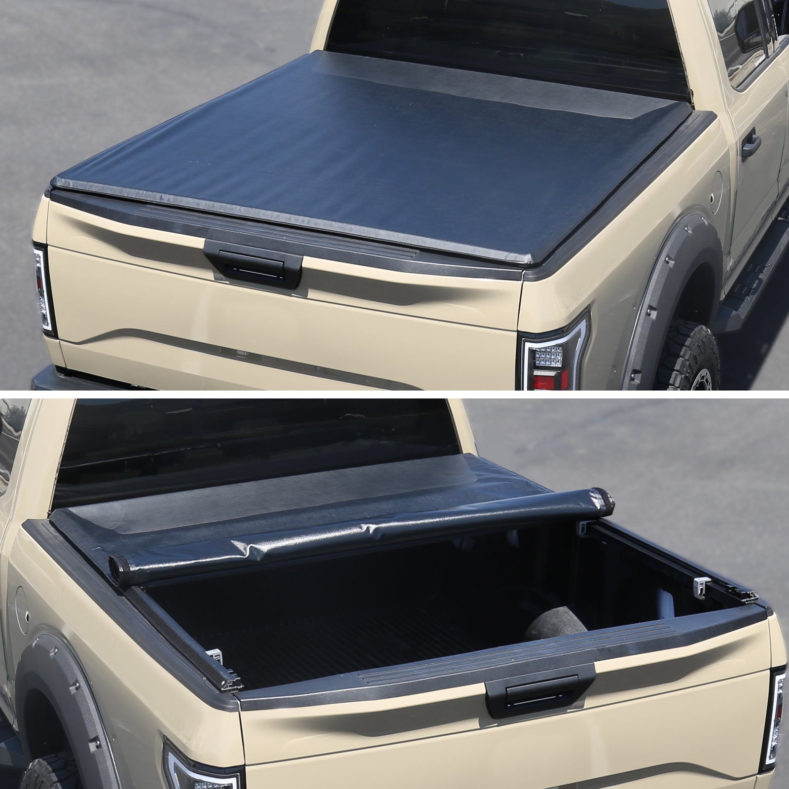 Spec D Tonneau Cover Ford F250 1999 2016 Roll Up Vinyl W Light Redline360