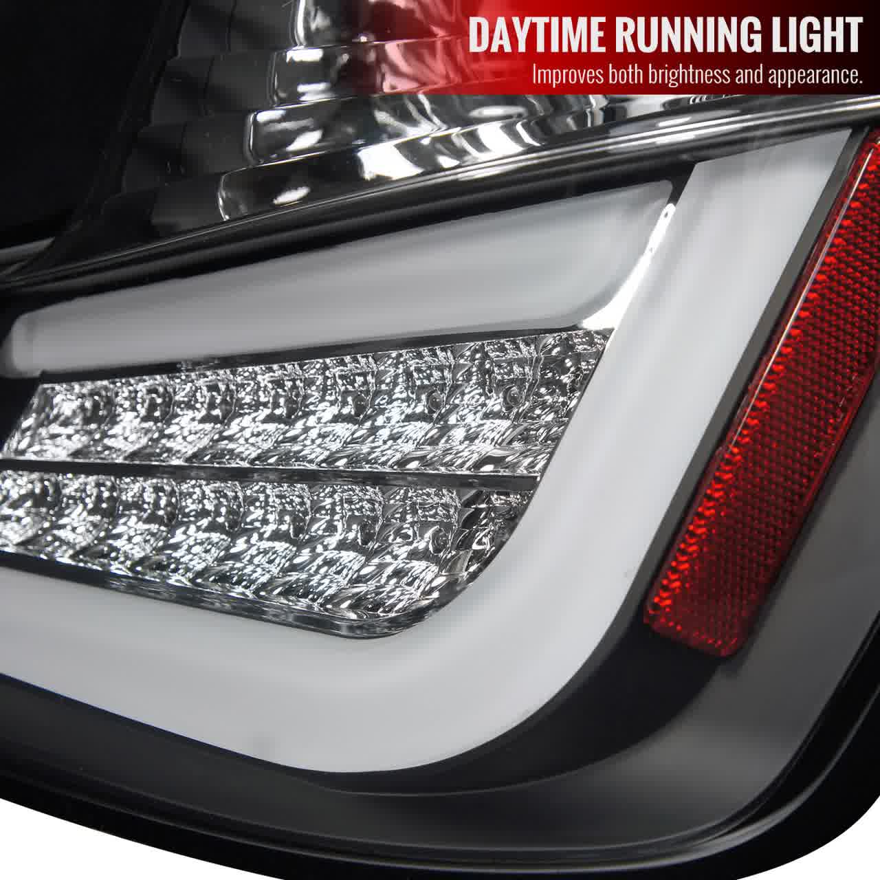 Spec-D Tail Lights Scion tC (2011-2012-2013) LED Light Bar - Black / C ...