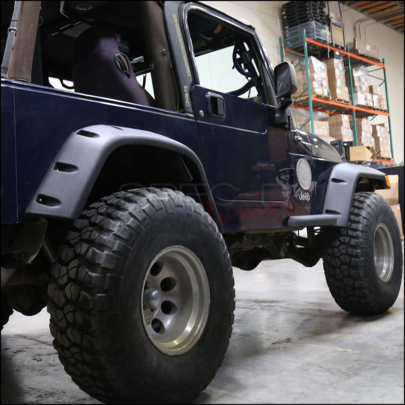 Spec-D Fender Flares Jeep Wrangler TJ (1997-2006) Full Set of 4 in Bla –  Redline360