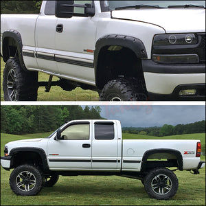 white silverado fender flares