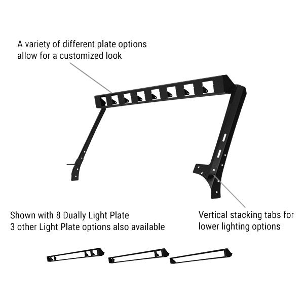 Go Rhino WLF Windshield Light Frame Jeep Wrangler (07-18) [30