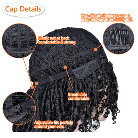 Short Dreadlock Hair Wig