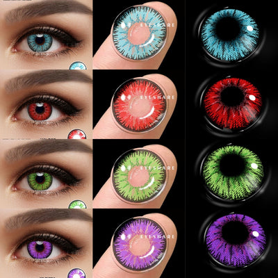 EYESHARE 1 Pair Colored Contact Lenses for Eyes Natural Brown Lenses Beauty  Fashion Red Lense Blue Lenses Green Eye Contacts in 2023