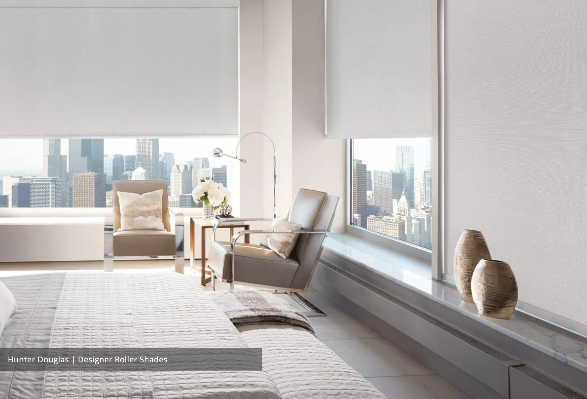 Hunter Douglas Roller Shades available at JC Licht