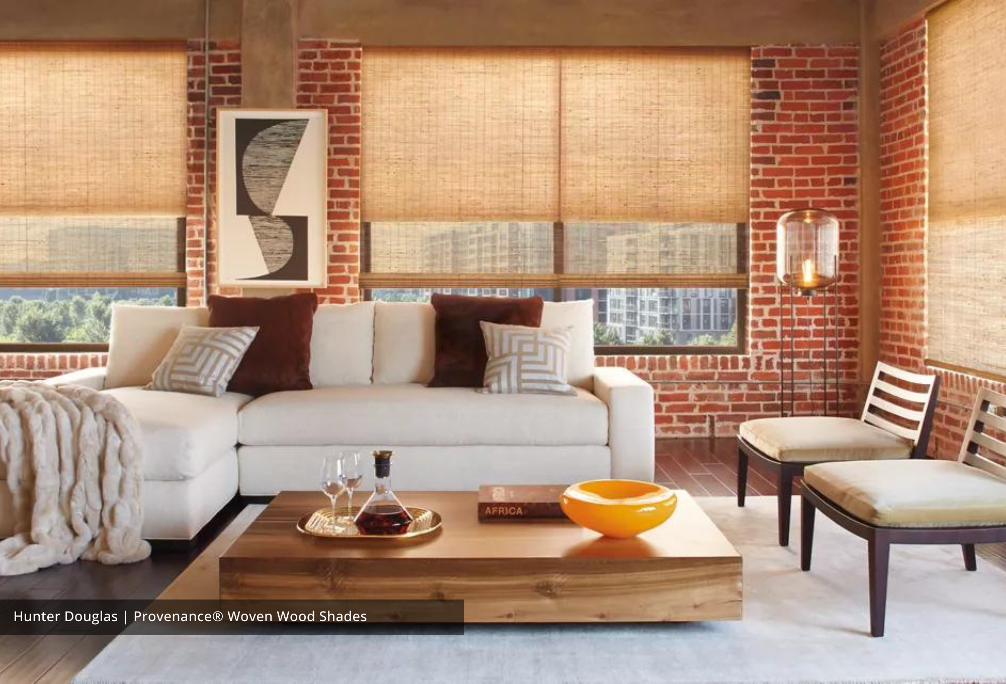 Hunter Douglas Woven Shades available at JC Licht.