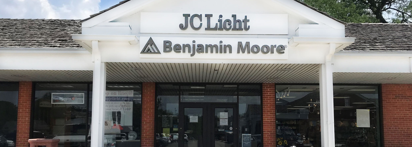 Exterior of JC Licht's Hinsdale store location. Stocked with all your painting needs.