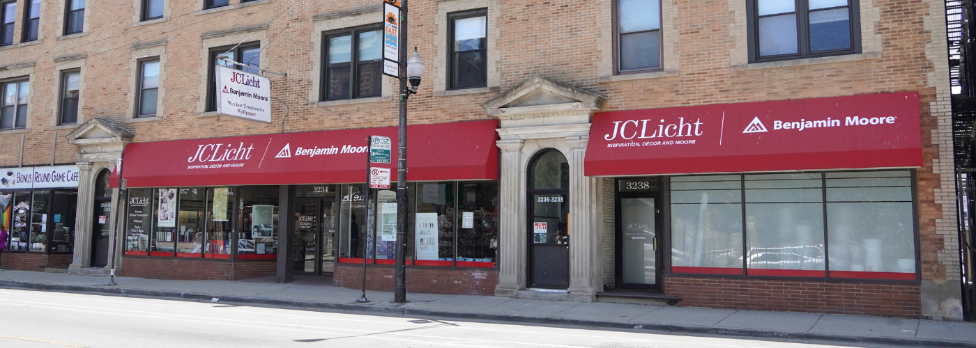 Exterior image of JC Licht's Lakeview location in Chicago, IL. Shop for paint and supplies from the experts at JC Licht.